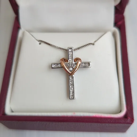 Helzberg Diamonds Jewelry Helzberg Diamonds Cross With Heart
